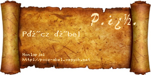 Pöcz Ábel névjegykártya